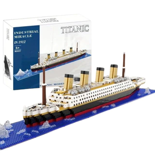 Brinquedo Blocos de Montar Titanic Navio Gigante Quebra Cabeça Completo 350 607 ou 1878 Peças