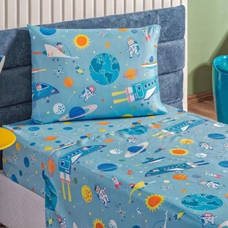 Jogo De Cama Bouti Completo Solteiro Kids 3 Peças Conjunto De Lençol Com Elastico e Sobre Lençol Infantil Menino Menina