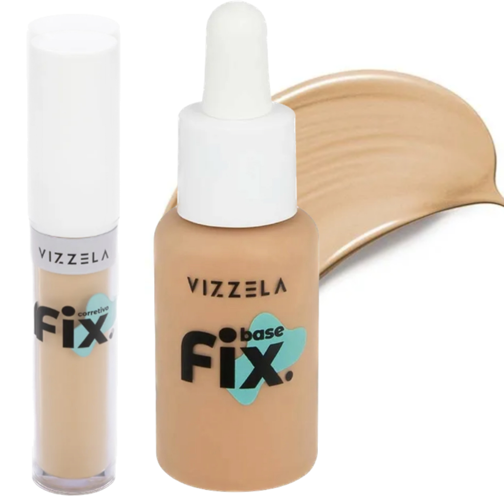 KIT Base Fix e Corretivo Fix Resistente à água Vegana - Vizzela ...