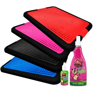 Kit Sanitário Canino Pet - Educador xixi no lugar certo Kit Educa Pet 1 Banheiros Higiênico 1 xixi Pode 1 xixi Não Pode