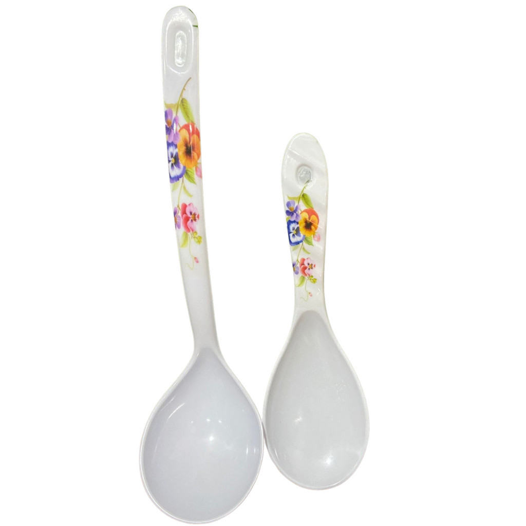 Kit Concha E Colher Arroz/Feijão De Plástico Melamina