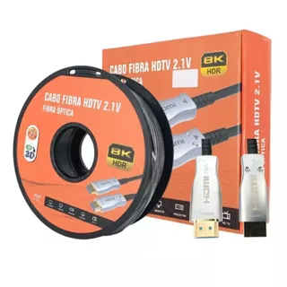 Cabo Hdmi Fibra Optica 8k 2.1 3d 10 Metros