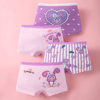 Kit 6 Calcinha 100% Algodão Box Boxer Short Shortinho Menina Infantil Estampada