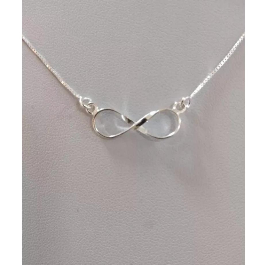 Colar Infinito Prata 925 - Corrente Veneziana | Shopee Brasil