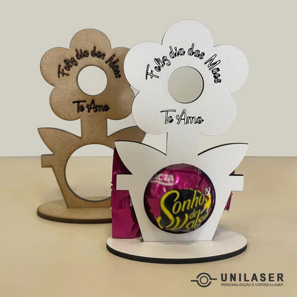 kit Lembrancinha Porta Bombom Dia das Mães, Mamãe, Feliz Dia das Mães, Flor Mdf Cru, Mdf Branco em Oferta na Shopee