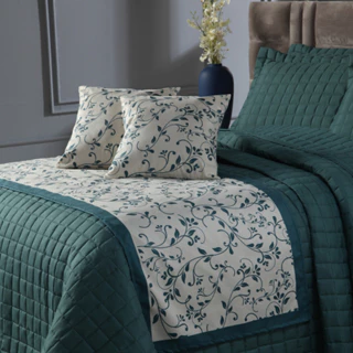 Kit Peseira Cama com Capa de Almofada Decoração Quarto 3 peças