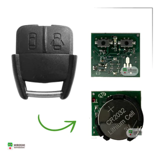 Telecomando GM Astra, Zafira, Montana 2 botões 2002 / 2003 / 2004 / 2005 / 2006 / 2007 / 2008 Com bateria na placa para alarme original - Cód: ORG-037