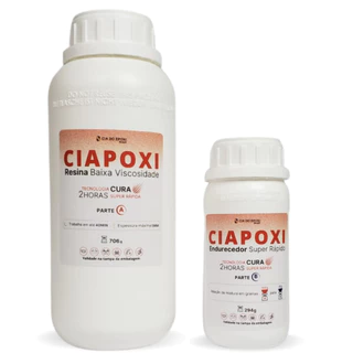 Resina Epóxi Ciapoxi Baixa Viscosidade Cura Super Rápida