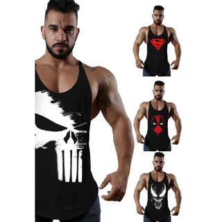 Kit 04 Regatas Heróis Cavada Academia Musculação