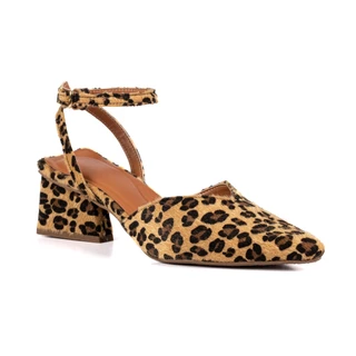 Scarpin Feminino Bico Fino Mule Salto Médio Triângulo Linha Confort - Bella Femma