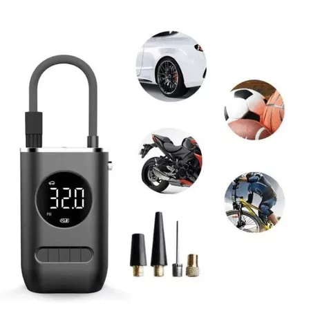 Carro Pneu Inflator Bomba De Ar Elétrica Mini Portátil Sem Fio Compressor Para Motocicleta Bicicleta