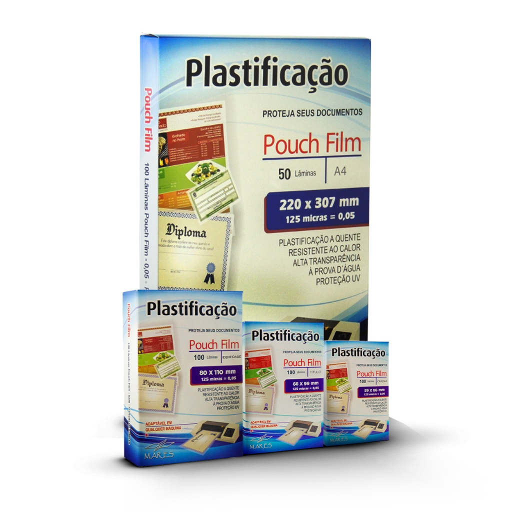 Kit Polaseal 350 unidades Plástico para Plastificação 0,05