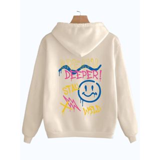 Moletom Canguru Masculina Feminina Estampa Verso Grafite Letras Emoji Blusa De Frio Casaco Flanelado