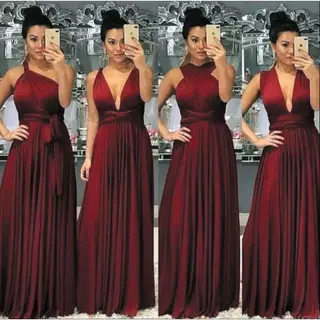 Vestido Várias Formas Terra cota Multiuso Infinity Longo Festa Madrinha Casamento Formatura Batizado