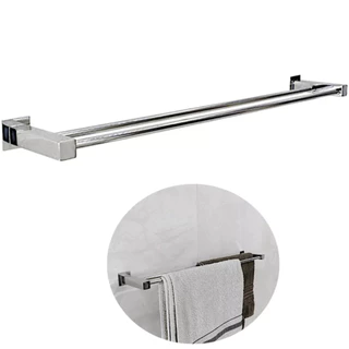 Toalheiro Porta Toalha Duplo para Banheiro 50cm - Inox 304 Qred4011