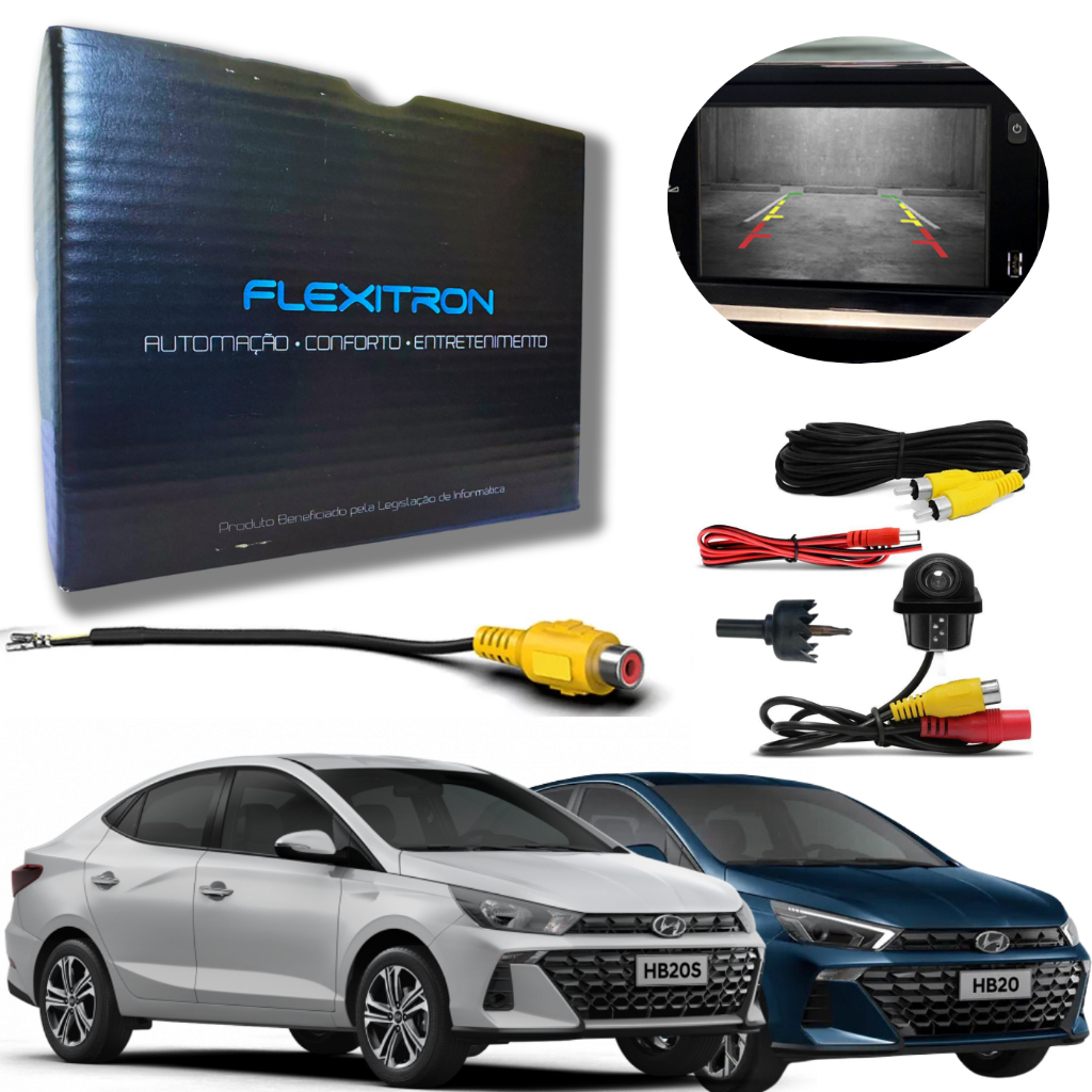 Interface Instalação de Câmera De Ré Hb20 2022 2023 2024 + Câm Ré