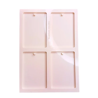 Molde De Silicone Resina Quadrado Retangular Foto Chaveiro