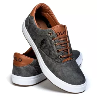 Tênis Masculino Polo Sapatenis Polo Joy Casual Moderno Clássico