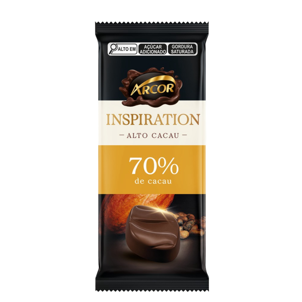 Chocolate Amargo 70% Cacau Arcor 80g | Shopee Brasil