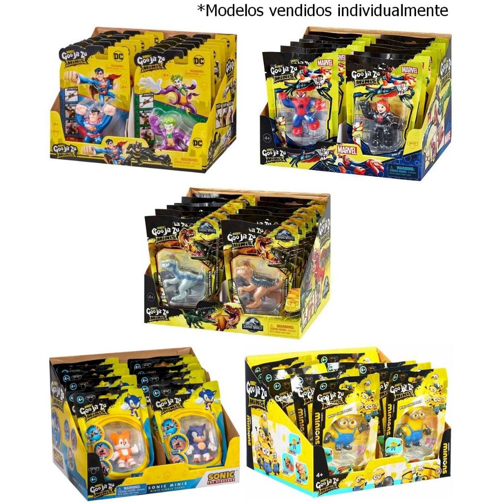 Boneco Elástico Heroes of Goo Jit Zu Minis Single Pack Temáticos