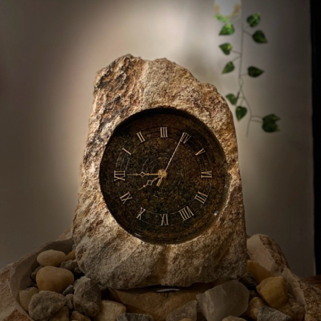 Relógio Rústico De Pedra Sabão Natural Exclusivo Promoção Decorativo