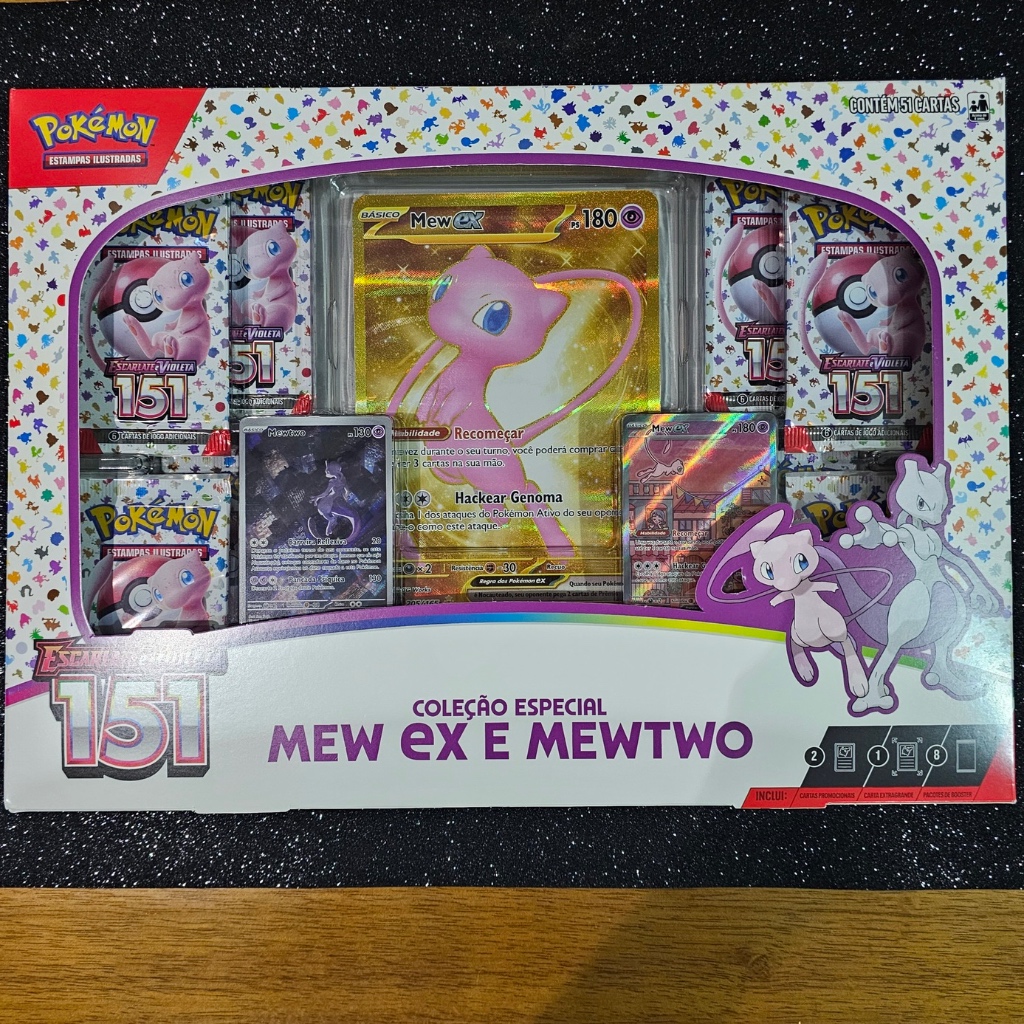 Box Pokémon 151 - Mew Ex e Mewtwo