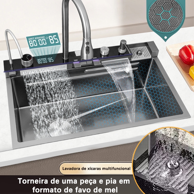 Cuba Cascata Gourmet Premium Torneira Lavador Copos Completa Exibição digital inteligente