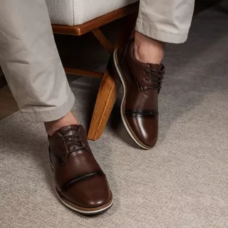 Sapato Masculino Oxford Santiago Confortável Sapato Masculino Social Brogue