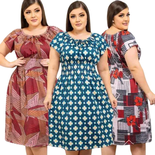Vestido Ciganinha com Elástico na Cintura Malha Fria