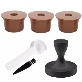 Kit 3 Cápsula + Tamper Três Corações Reutilizável Cafeteira Café