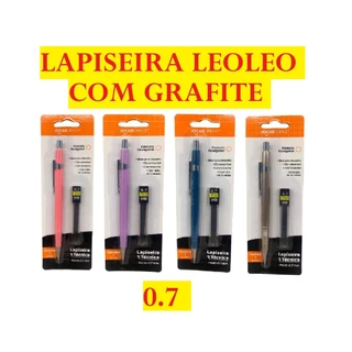 Lapiseira 15Cm  Leo Leo 0.7 Com Tubo Contendo 12 Grafites Para Escrita Escolar Lápis  Prático E Fácil em Oferta na Shopee