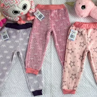 Kit 03 Calças Infantil Premium Fleece Pelúcia Ted Quentinho Menina para o inverno