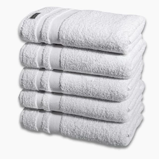 Toalha De Banho Alice Alta Absorção 500Gr Gramatura Hotel Branca  Kit  05  Extra Grossa Grande