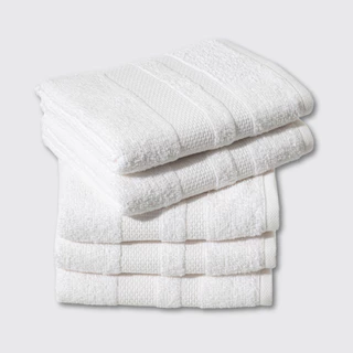 Kit Com 05 toalhas De Rosto - Branca - Padrão Hotel Spa Pousada - Macias - Luxo - Super Grossas