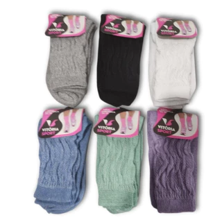 KIT 1/3/6 PARES Meia Aeróbica Feminina Academia Cano Médio Original Premium