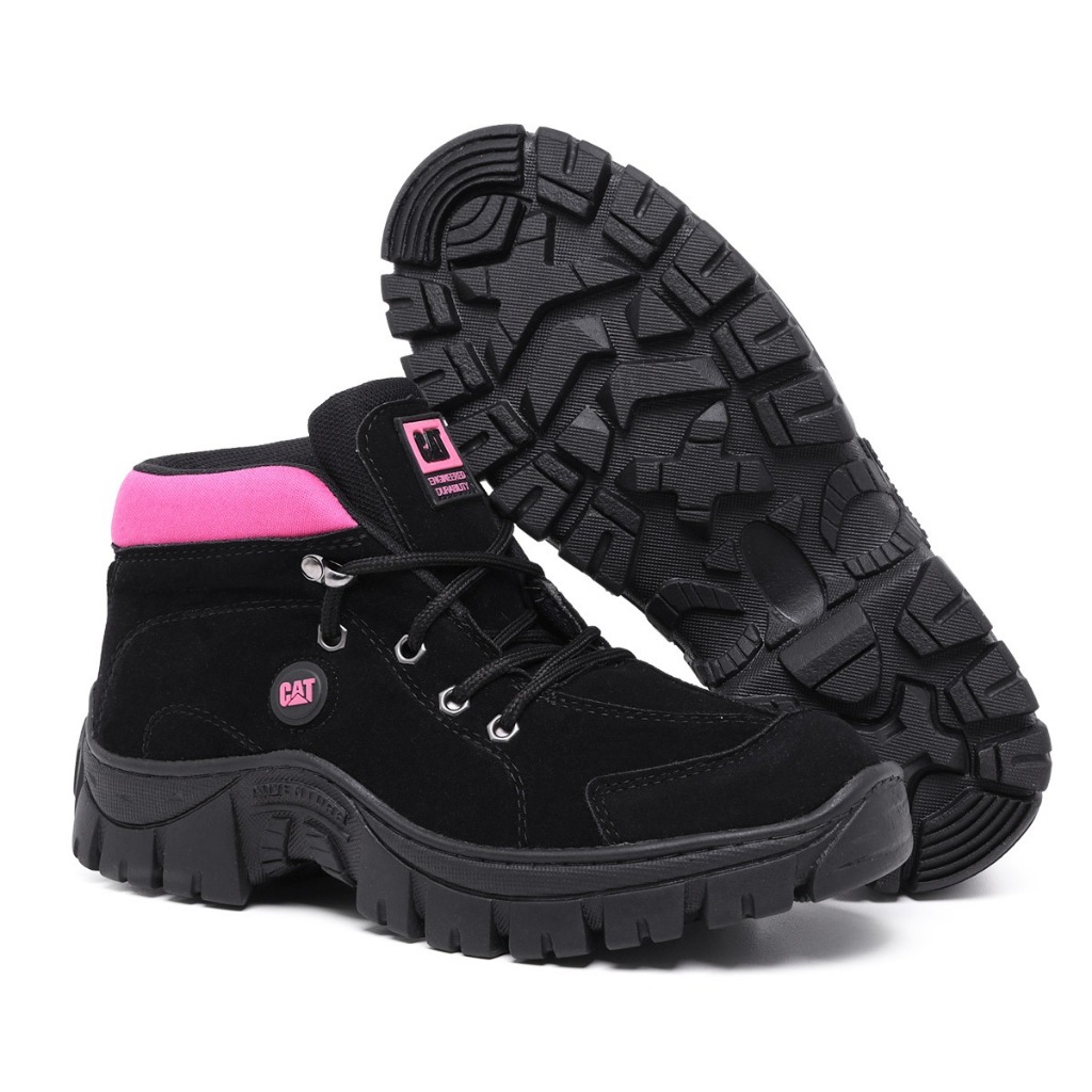 Bota Caterpillar CAT Feminina Couro Camurça | Shopee Brasil