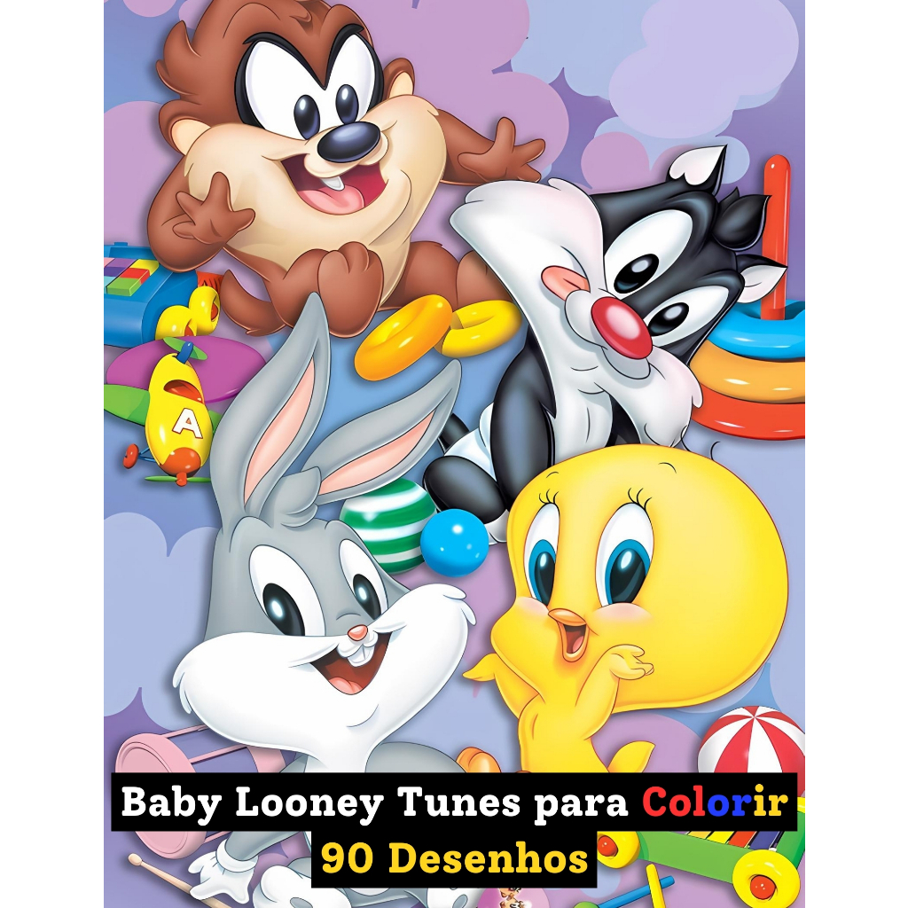 Apostila Baby Looney Tunes para Colorir - 90 Desenhos | Shopee Brasil