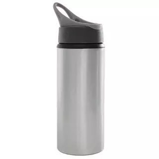 Squeeze Garrafa Para Sublimação Prata Bico Retratil 600ml