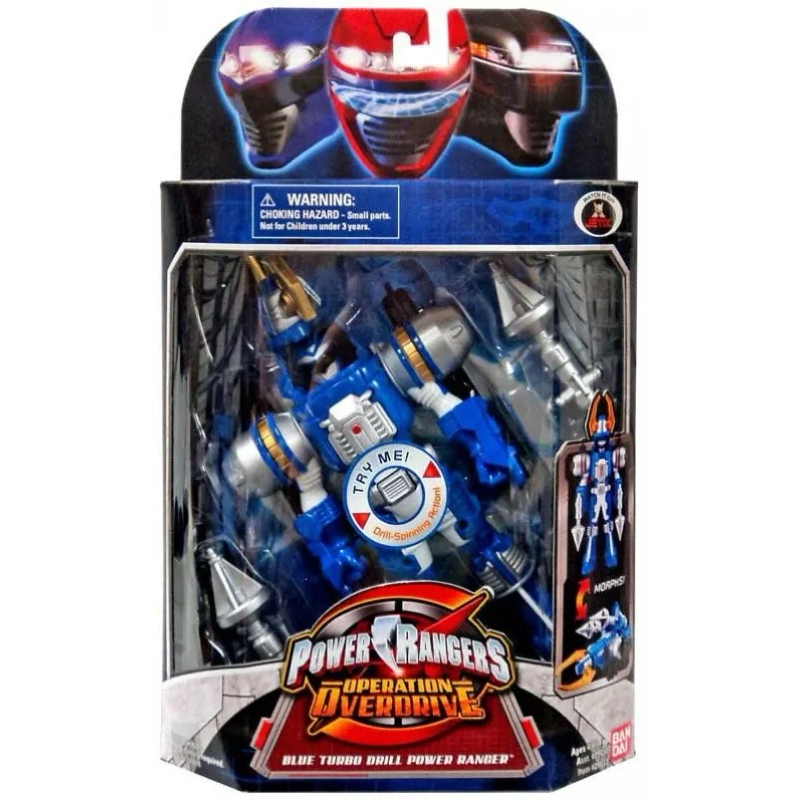 Boneco power Rangers Operation Overdrive Blue Turbo Drill | Shopee Brasil
