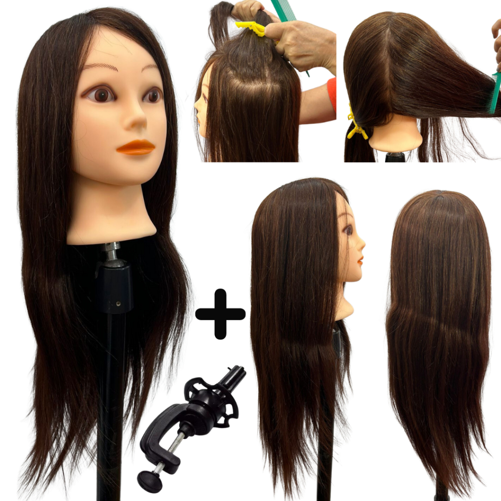 Cabeça De Boneca Manequim Para Treino Cabelo Misto Penteado, Corte ...
