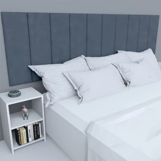 Modulo cabeceira de cama estofada adesiva suspensa retangular 60 x 20 decorativa