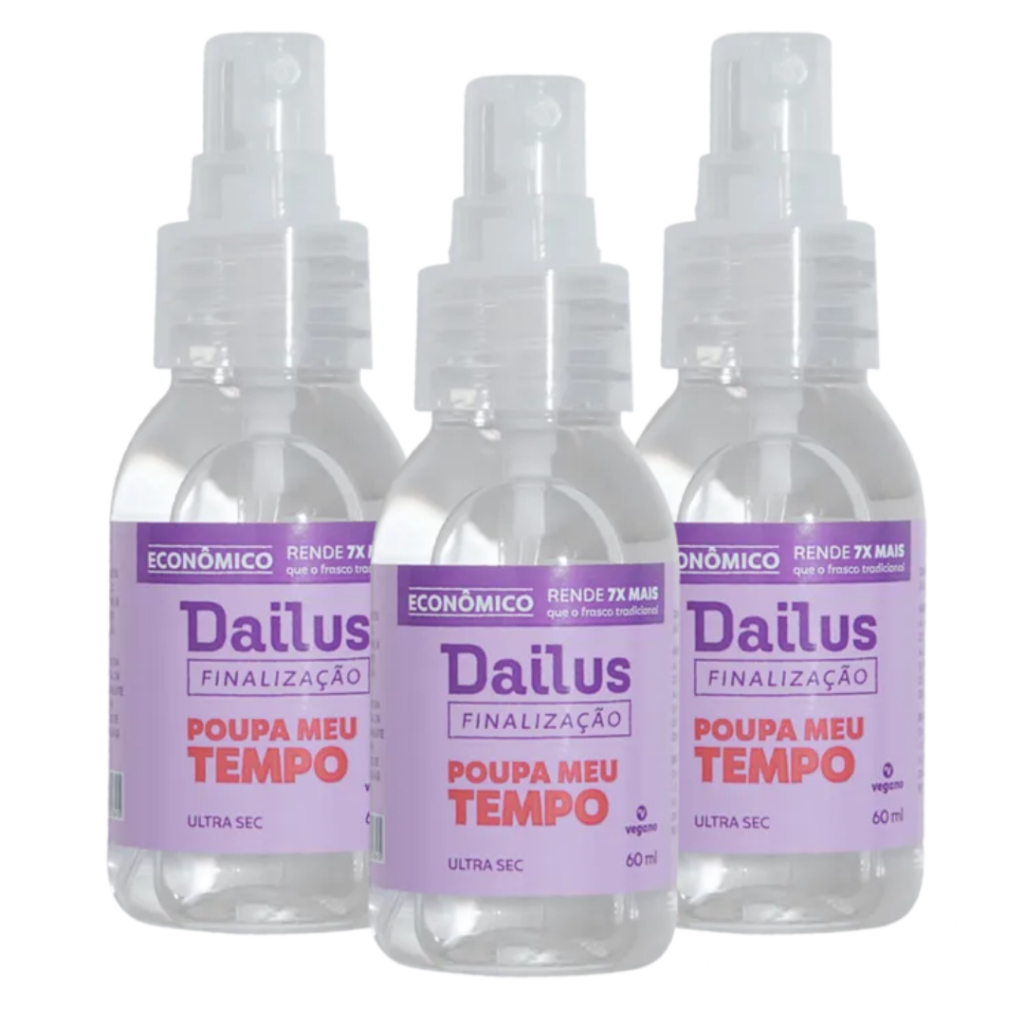 KIT 3 SPRAY Secante de Esmalte - Poupa Meu Tempo 60ml - DAILUS