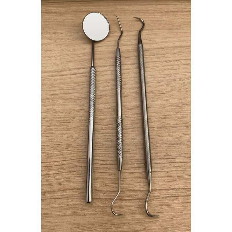 5X Set Dentale Pulizia Dei Denti Rimozione Tartaro Sonda Dentale - Foto 6