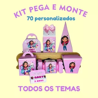 Kit 70 Lembrancinhas de Aniversário Personalizada Todos os temas