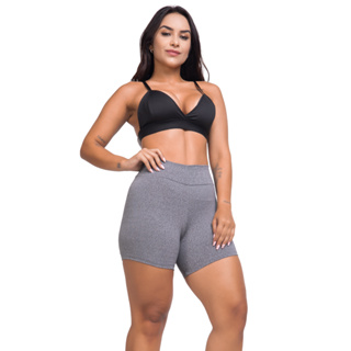 Short Feminino Fitness Academia Confortável Cintura Alta Modeladora Suplex
