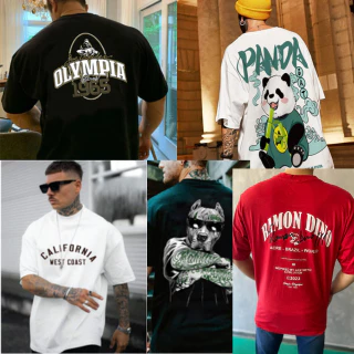 KIT 3 CAMISETAS ESTAMPA SURPRESAS OVERSIZED 100% Algodão Unissex Premium