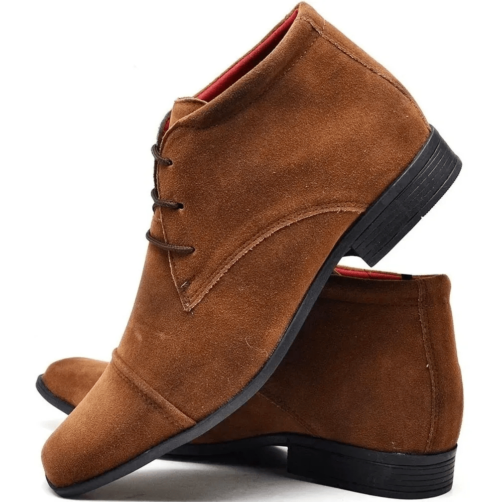 Bota fashion camurça marrom masculina