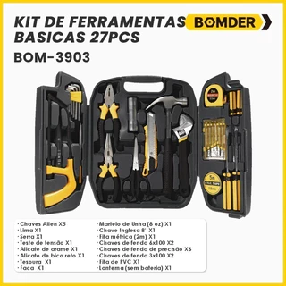 Kit Ferramentas com 27 Peças Maleta