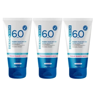 Protetor Solar Rosto FPS 60 sem cor 40g Vitamina E Dermachem
