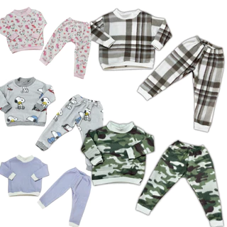 Kit 3 Conjuntos Pijama Soft Infantil Bebê Inverno